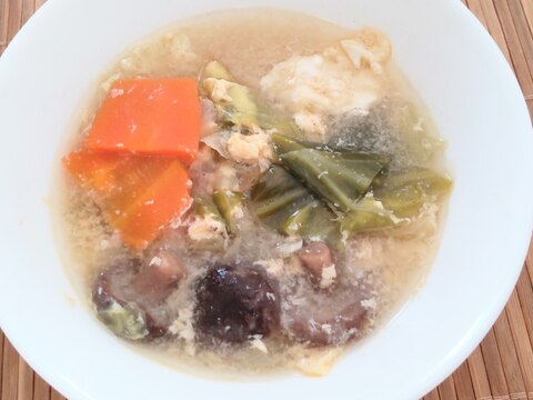 肉を茹でた余り湯で作る　再利用　野菜スープ